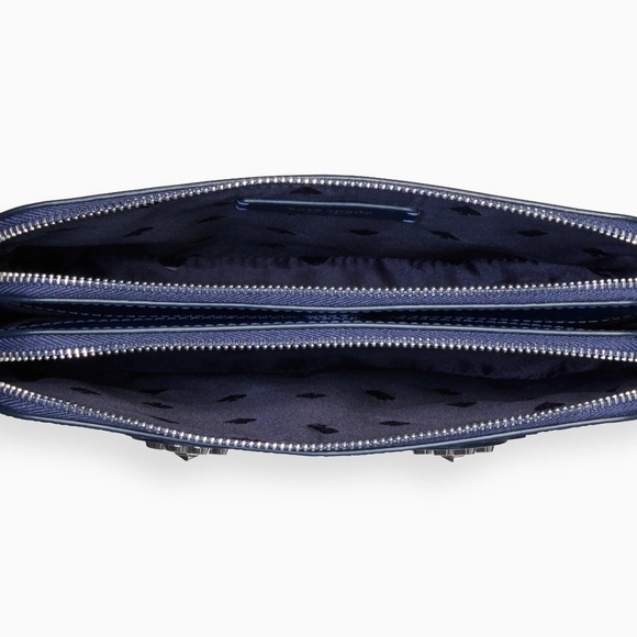 New Kate Spade Zibbi Small Crossbody Owl Navy Blue Whimsical Animal - Picture 5 of 7